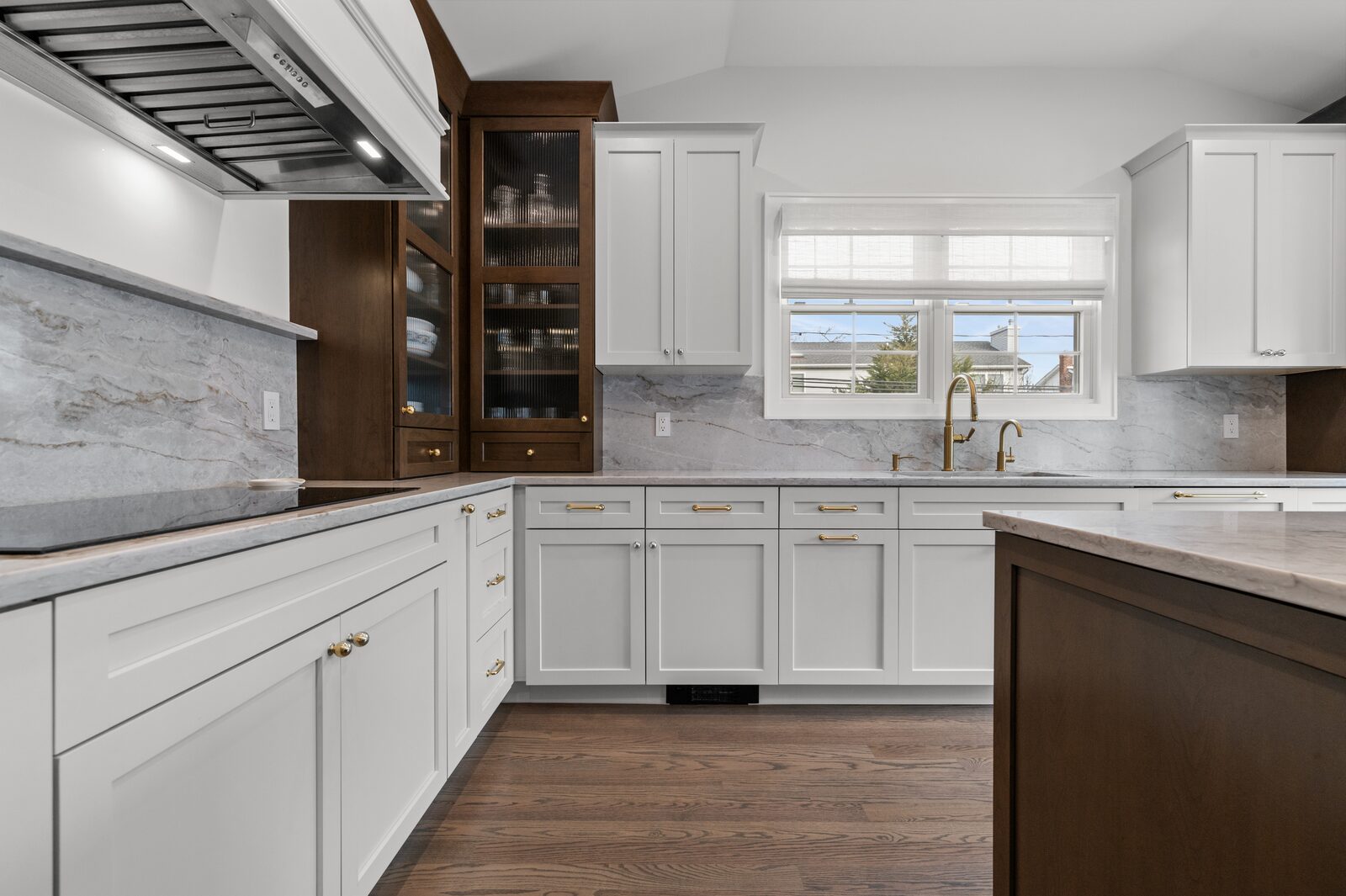Renovated kitchen with custom cabinetry, view 051
