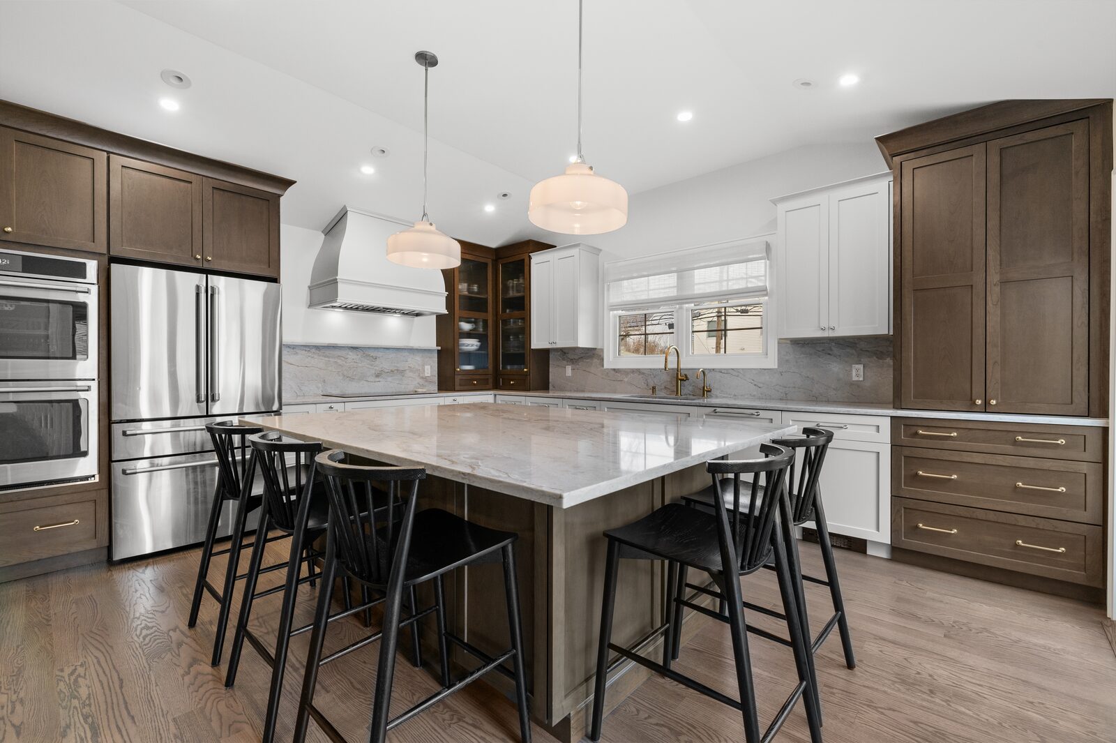 Renovated kitchen with custom cabinetry, view 067