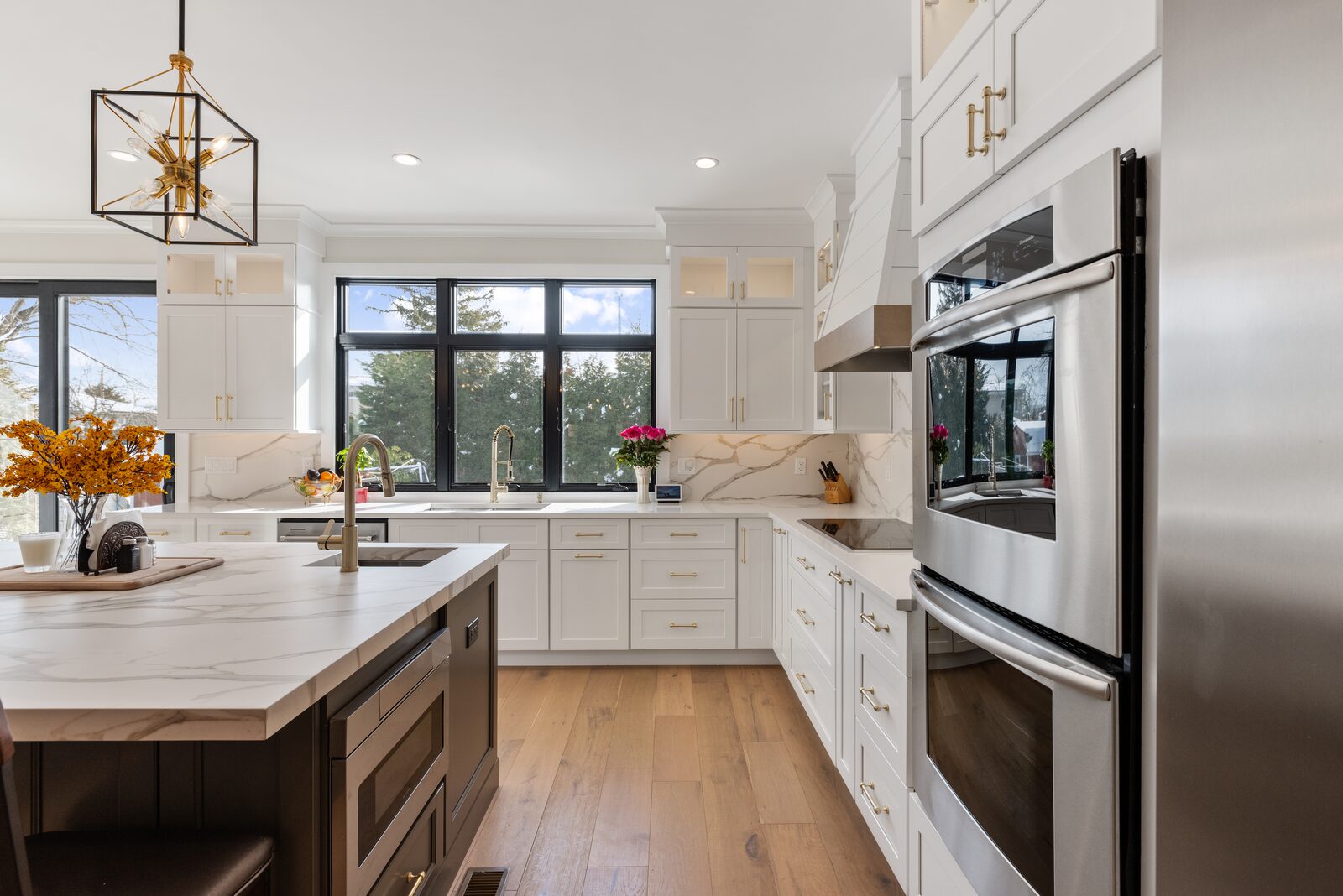 Renovated kitchen with custom cabinetry, view 104