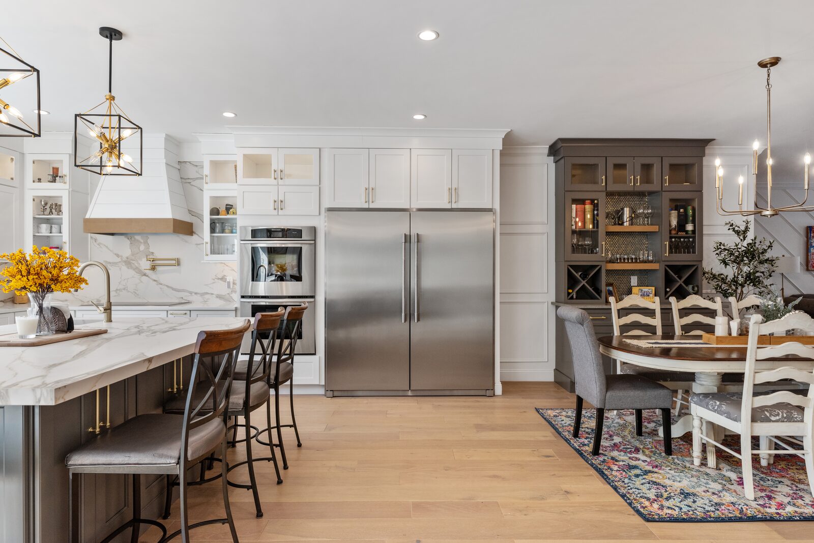 Renovated kitchen with custom cabinetry, view 110