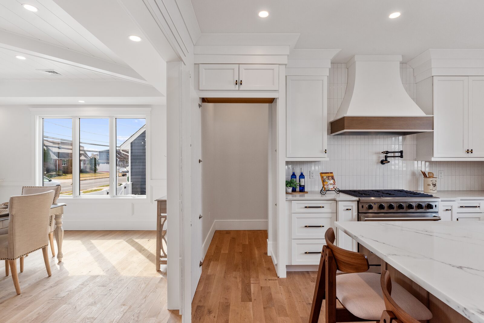 Renovated kitchen with custom cabinetry, view 120