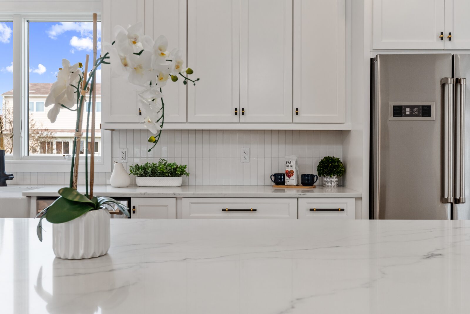 Renovated kitchen with custom cabinetry, view 122