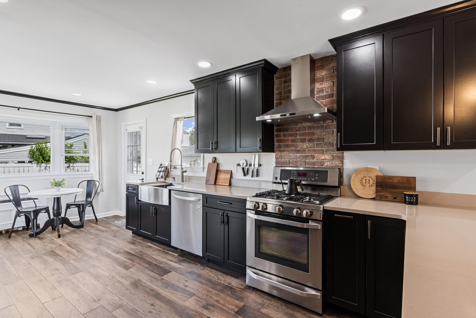 Renovated kitchen with custom cabinetry, view 126