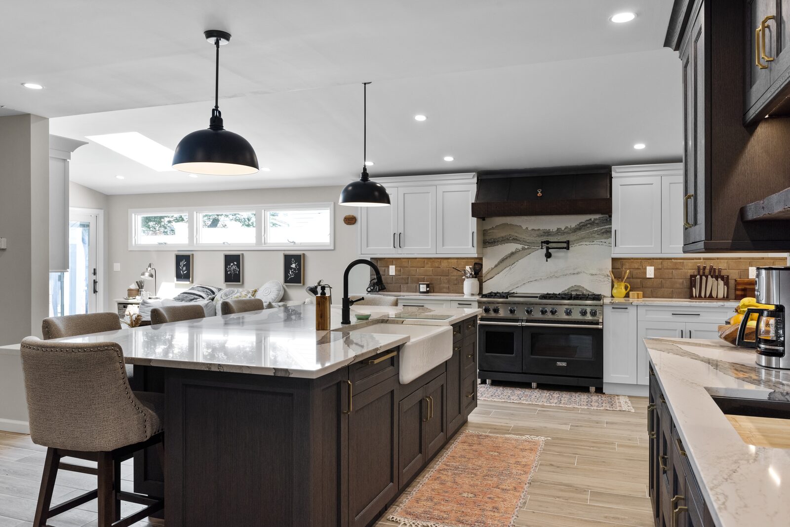 Renovated kitchen with custom cabinetry, view 132