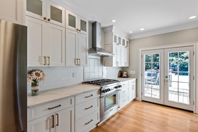 Renovated kitchen with custom cabinetry, view 139