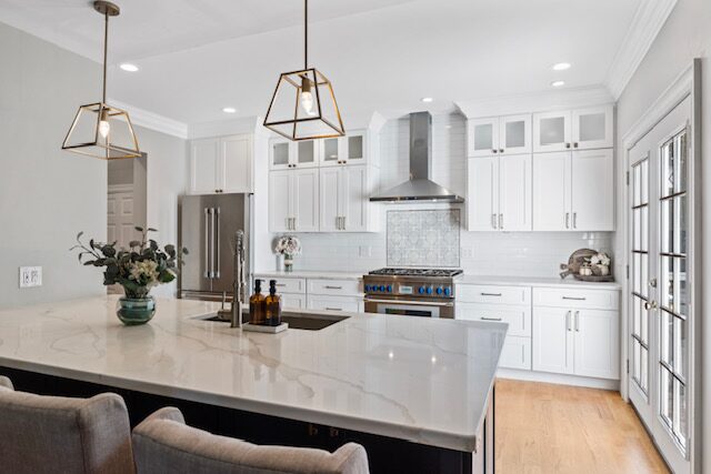 Renovated kitchen with custom cabinetry, view 141