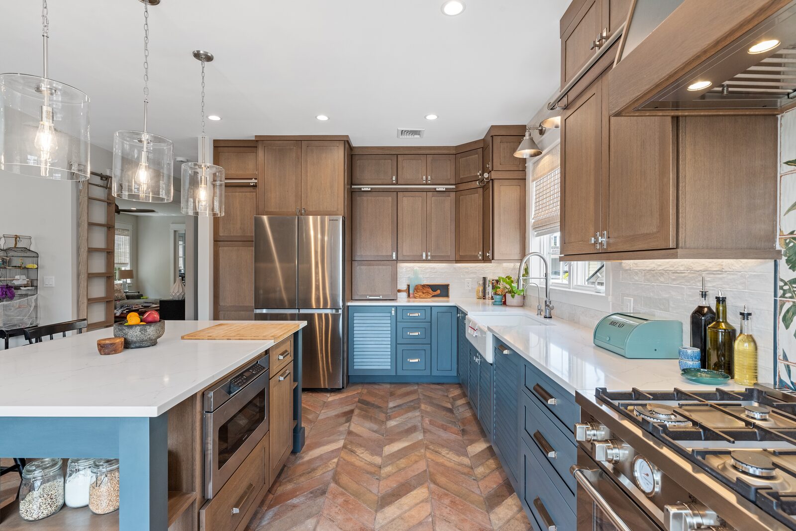 Renovated kitchen with custom cabinetry, view 143