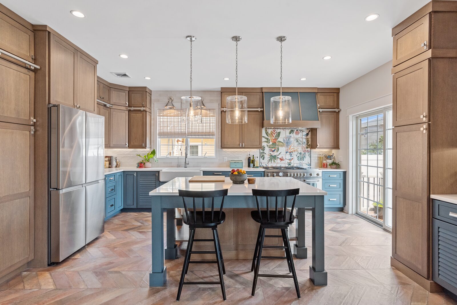 Renovated kitchen with custom cabinetry, view 144