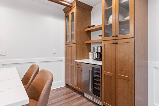 Renovated kitchen with custom cabinetry, view 161