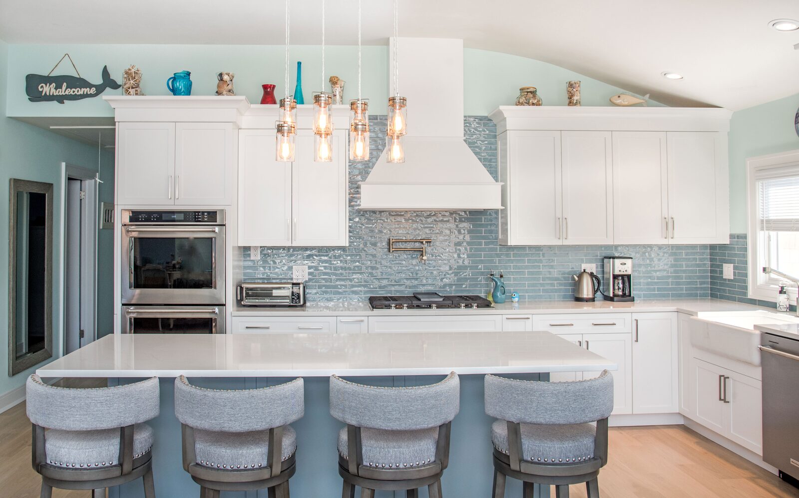 Renovated kitchen with custom cabinetry, view 168