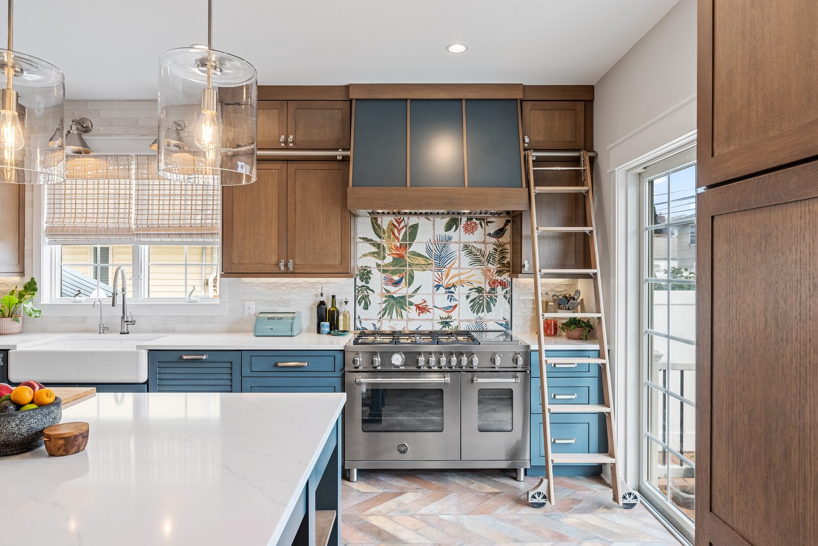Renovated kitchen with custom cabinetry, view 173