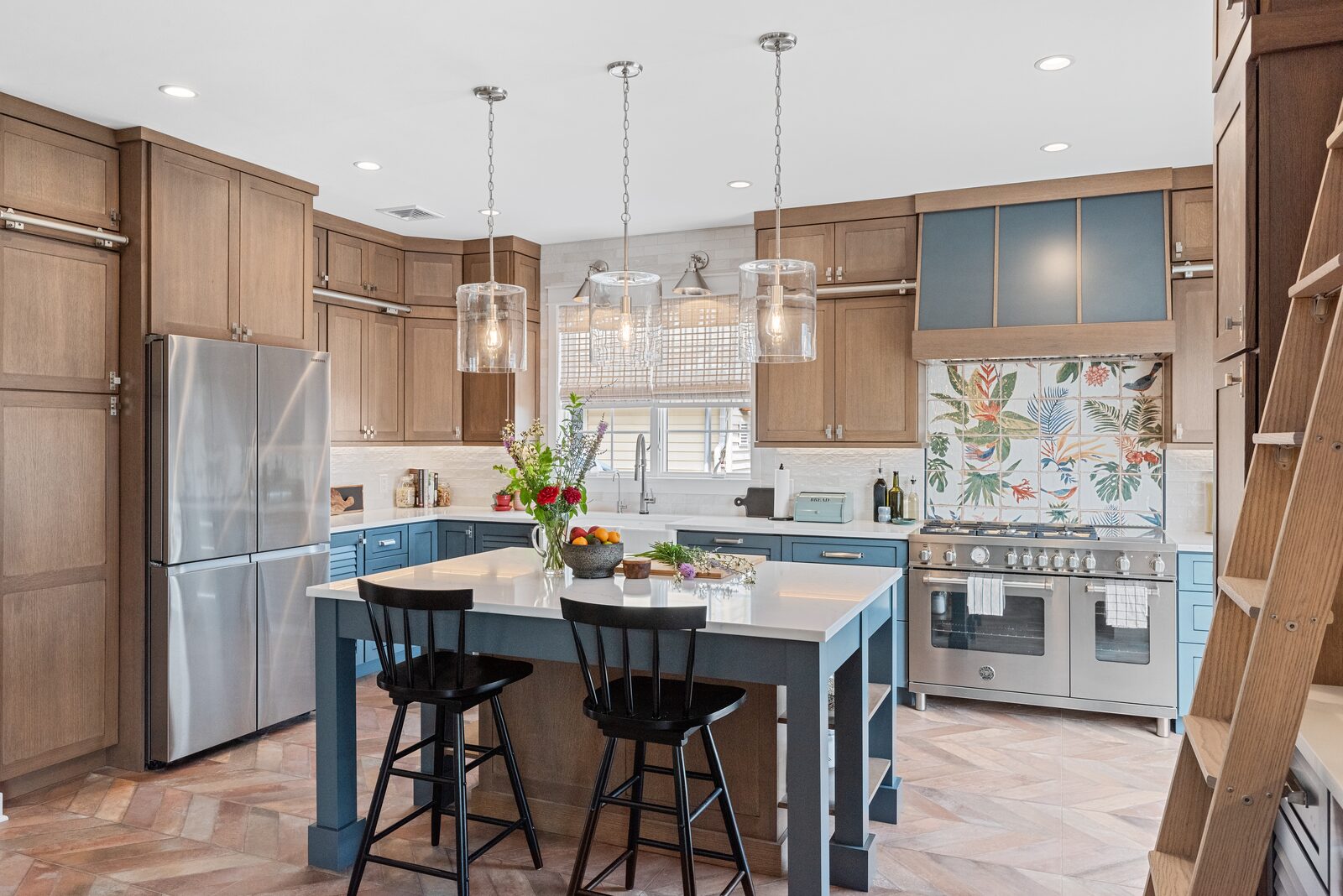 Renovated kitchen with custom cabinetry, view 176